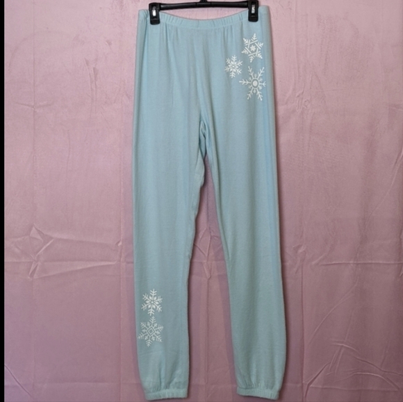 Wildfox Love at Frost Sight Plume Light Blue Pajama Pants size Small - Picture 1 of 7